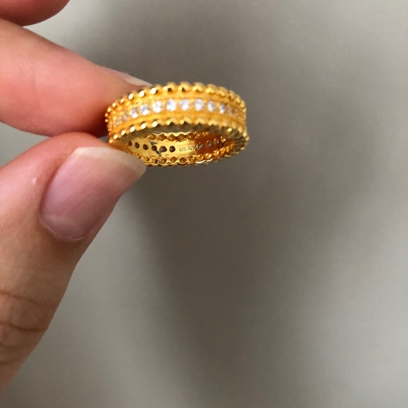 NWOT Beautiful Gold Stirling Silver Ring - Picture 4 of 6